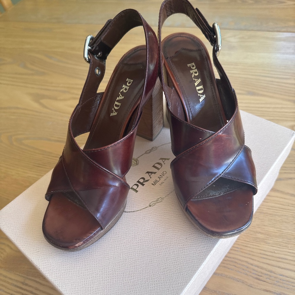 Prada 3” heel sandals